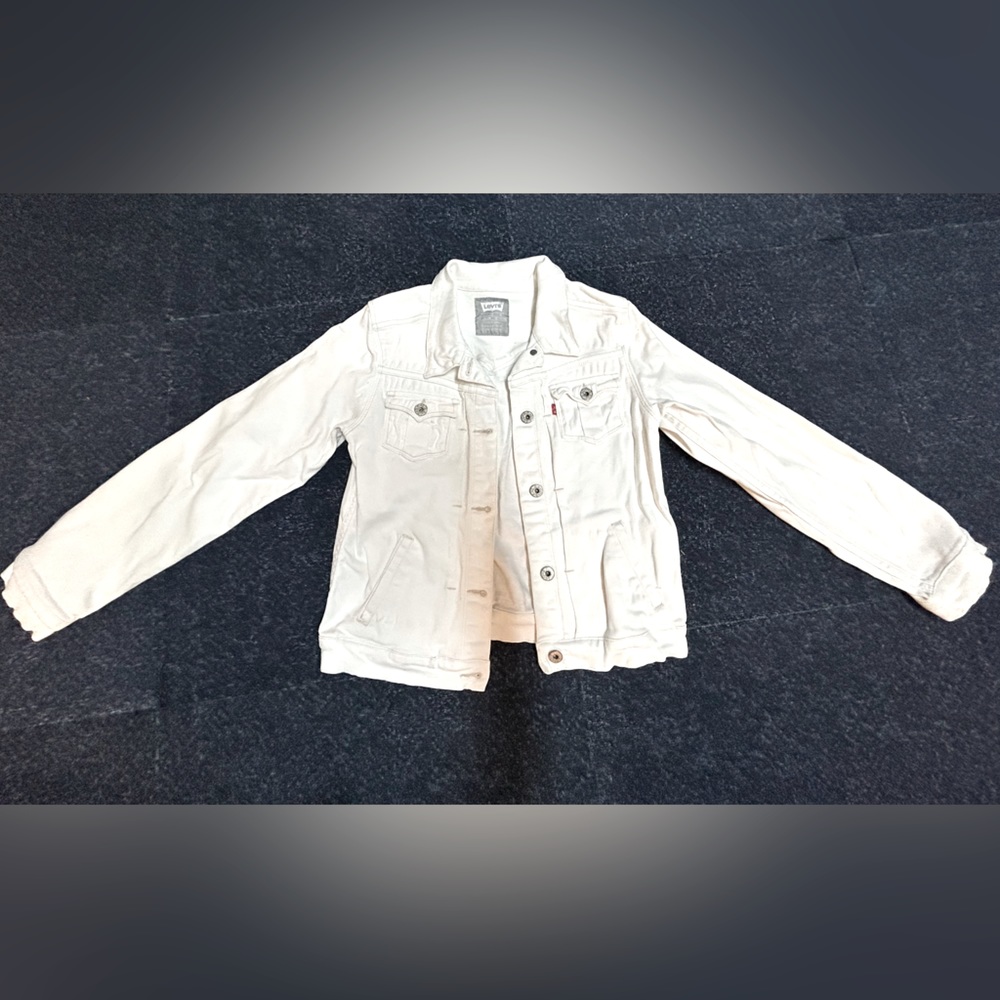 Levi's white jean jacket size 10-12 kids
